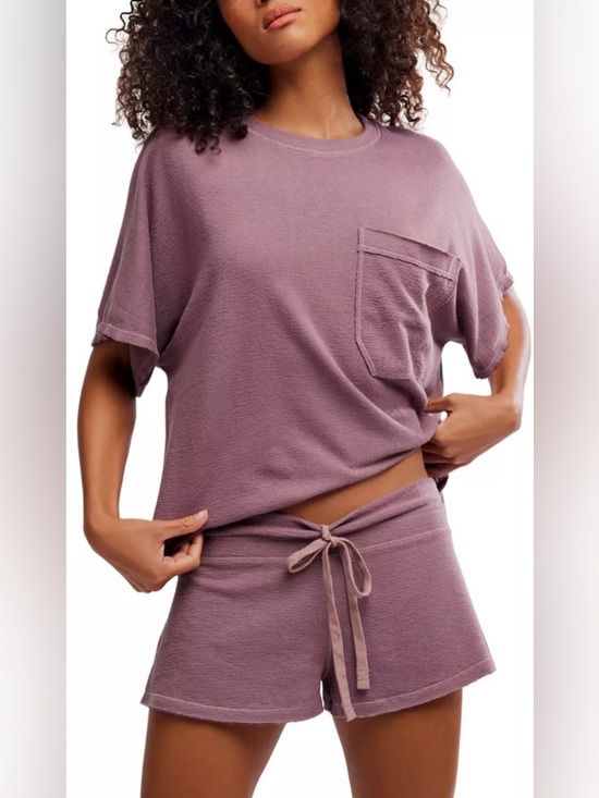 Intimately By Free People Other - Staycation Lounge Shorts and Sleep Tee NWOT elderberry tea